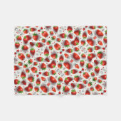 Polaire Couverture à motif fraise sucrée (Devant (Horizontal))