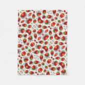 Polaire Couverture à motif fraise sucrée (Devant)