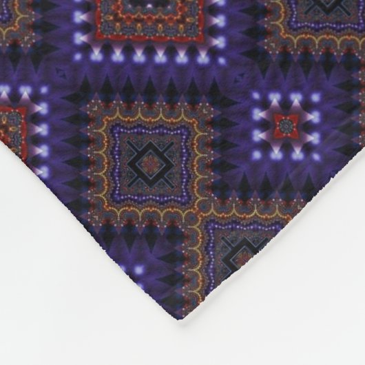 Polaire Couverture à motif géométrique violet (Coin)