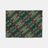 Polaire Couverture à motif sarcelle et or (Devant (Horizontal))