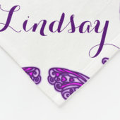 Polaire Couverture à motifs de libellule stylisée violet n (Coin)