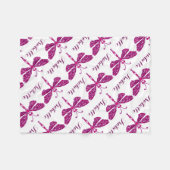 Polaire Couverture à motifs stylisée de libellule rose (Devant (Horizontal))