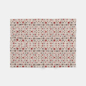 Polaire Couverture à pois rouges et noirs (Devant (Horizontal))
