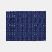 Polaire Couverture abstraite bleue et or (Devant (Horizontal))