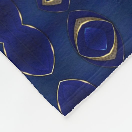 Polaire Couverture abstraite bleue et or (Coin)