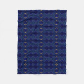 Polaire Couverture abstraite bleue et or (Devant)