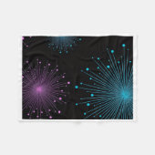 Polaire Couverture Abstraite de Feux d'Artifice Lumineux A (Devant (Horizontal))