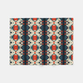 Polaire Couverture abstraite rouge et sarcelle (Devant (Horizontal))
