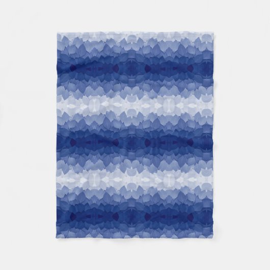 Polaire Couverture ADOM Blue Leaf Symmetry (Devant)