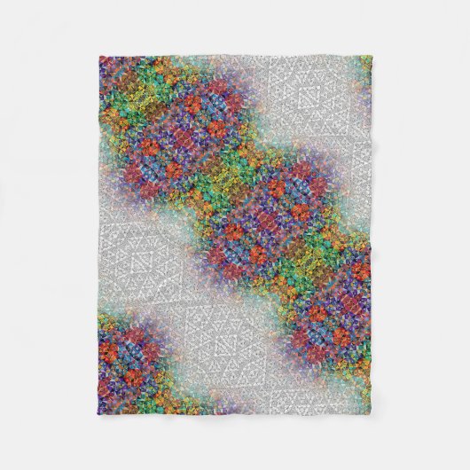Polaire Couverture ADOM motif abstrait fractal (Devant)