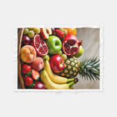 Polaire Couverture ADOM Panier de Fruits Frais (Devant (Horizontal))
