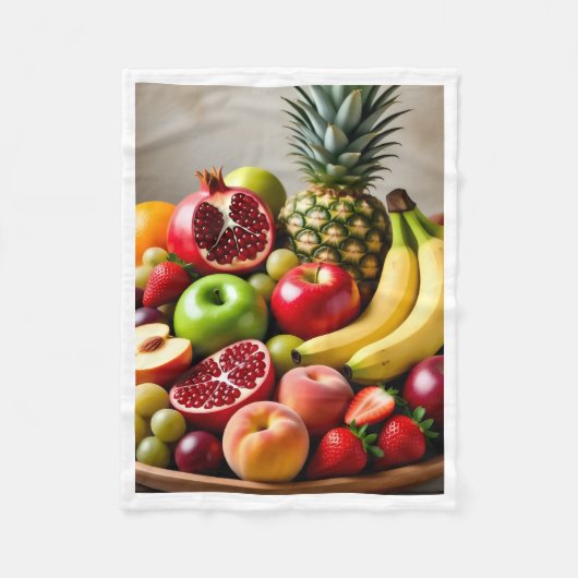 Polaire Couverture ADOM Panier de Fruits Frais (Devant)