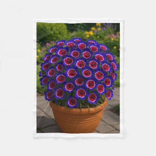 Polaire Couverture ADOM Pot Floral Violet (Devant)