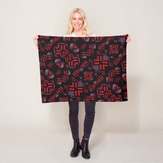Polaire Couverture ADOM Red Neon Cyber Dice (En situation)