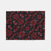 Polaire Couverture ADOM Red Neon Cyber Dice (Devant (Horizontal))