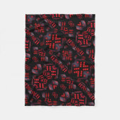 Polaire Couverture ADOM Red Neon Cyber Dice (Devant)