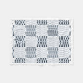 Polaire Couverture ADOM tissage damier bleu (Devant (Horizontal))