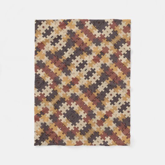 Polaire Couverture ADOM Tissage Géométrique Rustique (Devant)