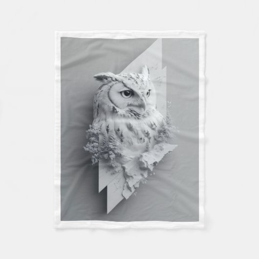 Polaire Couverture ADOM White Owl Lightning (Devant)