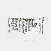 Polaire Couverture adoptée verte et noire d'ouatine (Devant (Horizontal))