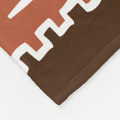 Polaire Couverture africaine Brown d'ouatine de motif, 50" (Coin)