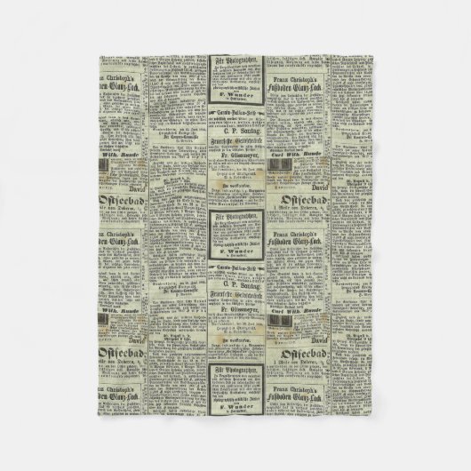 Polaire Couverture allemande vintage de journal (Devant)