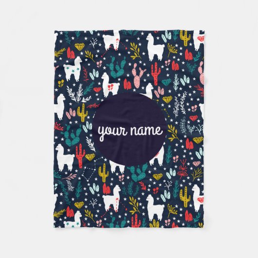 Polaire Couverture Alpaca personnalisée (Devant)