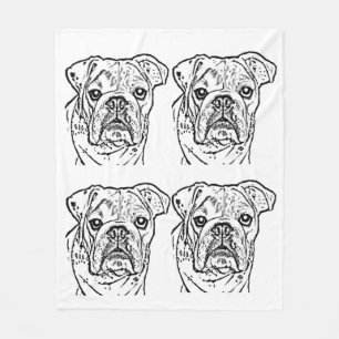 Polaire Couverture anglaise de bouledogue