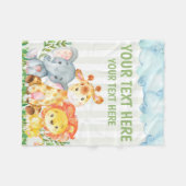 Polaire Couverture animale de jet de zoo de jungle de (Devant (Horizontal))