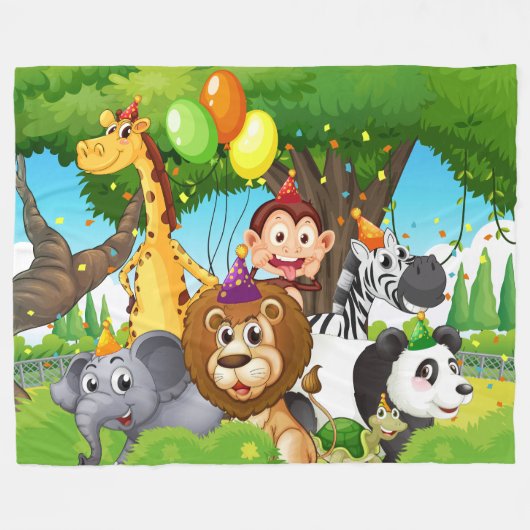 Polaire Couverture - Animaux - Dessin (Devant (Horizontal))