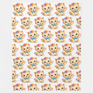 Polaire Couverture Arc-en-ciel de Tumble le Chaton