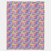 Polaire couverture arc-en-ciel du coeur pourpre (Devant)