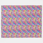 Polaire couverture arc-en-ciel du coeur pourpre (Devant (Horizontal))