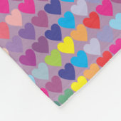 Polaire couverture arc-en-ciel du coeur pourpre (Coin)