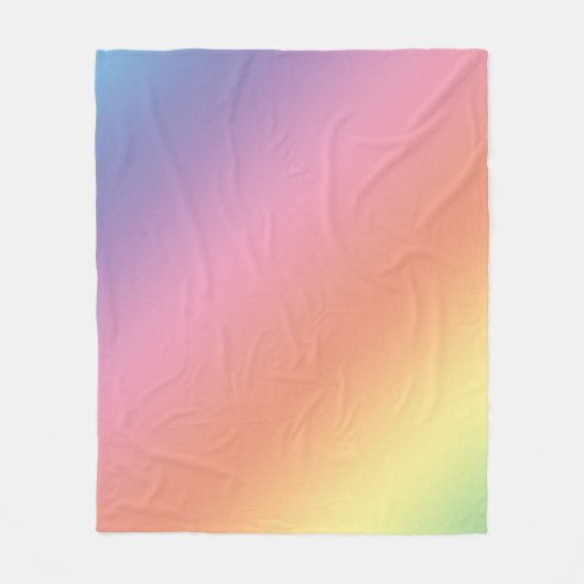 Polaire Couverture arc-en-ciel pastel (Devant)