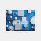 Polaire Couverture aux formes géométriques 3D abstraites b (Devant (Horizontal))