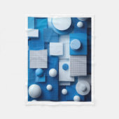 Polaire Couverture aux formes géométriques 3D abstraites b (Devant)