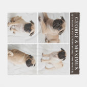 Polaire Couverture avec citation de photo d'empreintes de  (Devant (Horizontal))