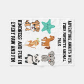 Polaire Couverture avec des animaux mignons pour les enfan (Devant (Horizontal))