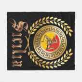 Polaire Couverture avec drapeau et emblème de Sicile (Devant (Horizontal))