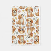Polaire Couverture avec motif chien mignon (Devant)