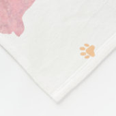 Polaire Couverture avec silhouette de chihuahua rose paste (Coin)