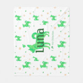 Polaire Couverture avec silhouette de chihuahua vert paste (Devant)