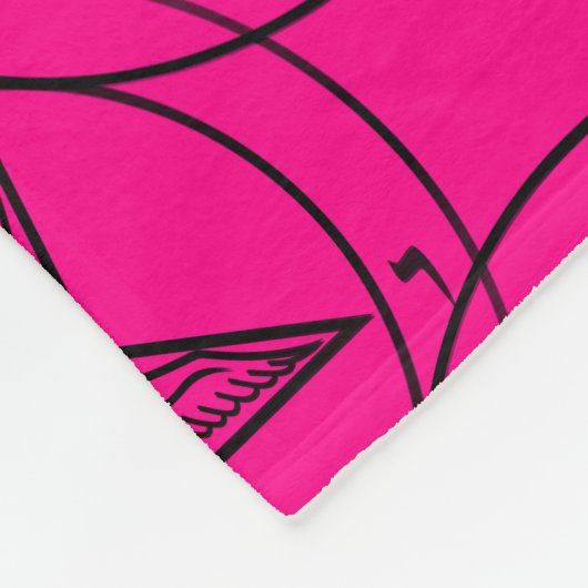 Polaire couverture baphomet rose (Coin)