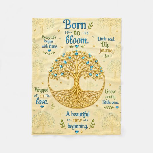 Polaire Couverture bébé arbre de vie en fleece (Devant)