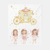 Polaire Couverture bébé Carrosse Fée Princesse (Devant)