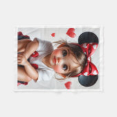 Polaire Couverture bébé Chapeau Souris Douce ADOM (Devant (Horizontal))