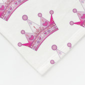 Polaire Couverture bébé - Couronne rose (Coin)