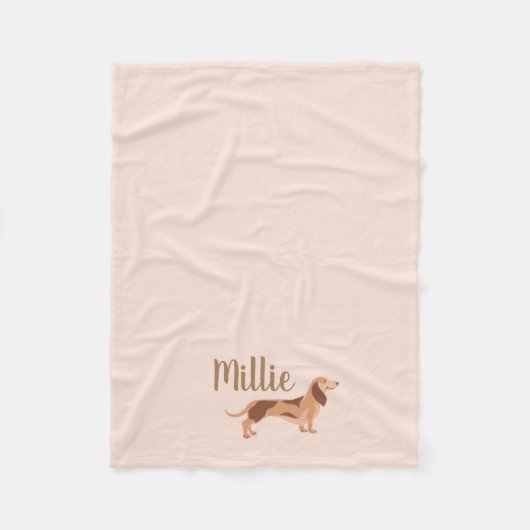 Polaire Couverture bébé en dachshunge de fleur, petite (Devant)