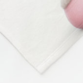 Polaire Couverture bébé en molleton de teckel rose et blan (Coin)